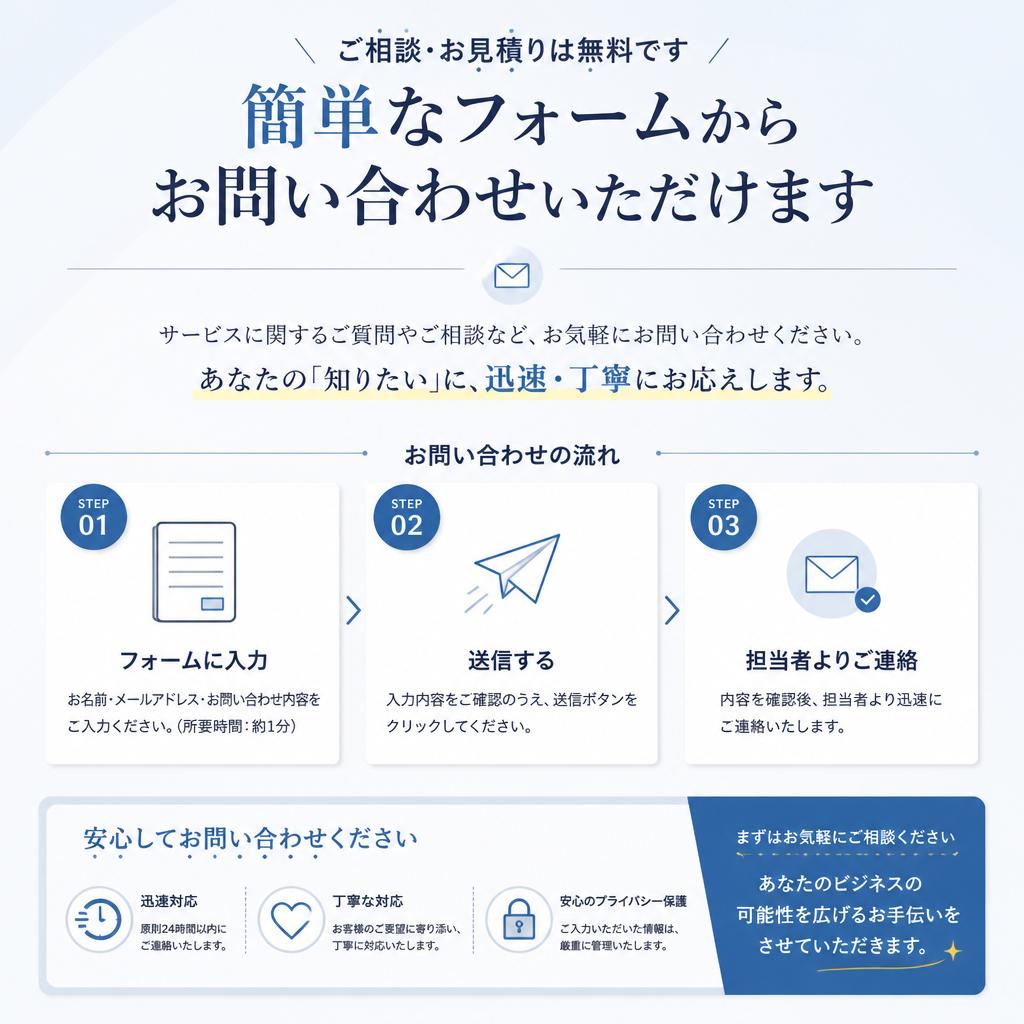 お気軽にお問い合わせください！